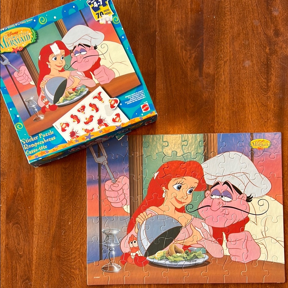 VINTAGE DISNEY the Little Mermaid Ariel 70pc puzzle 1990’s for Ages 4-7